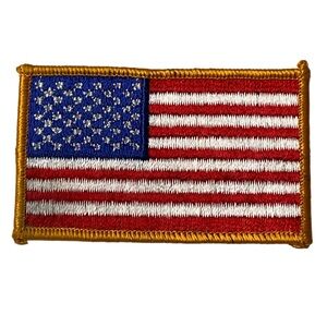 NEW American Flag Embroidered Patch Red White & Blue United States Patriotic
